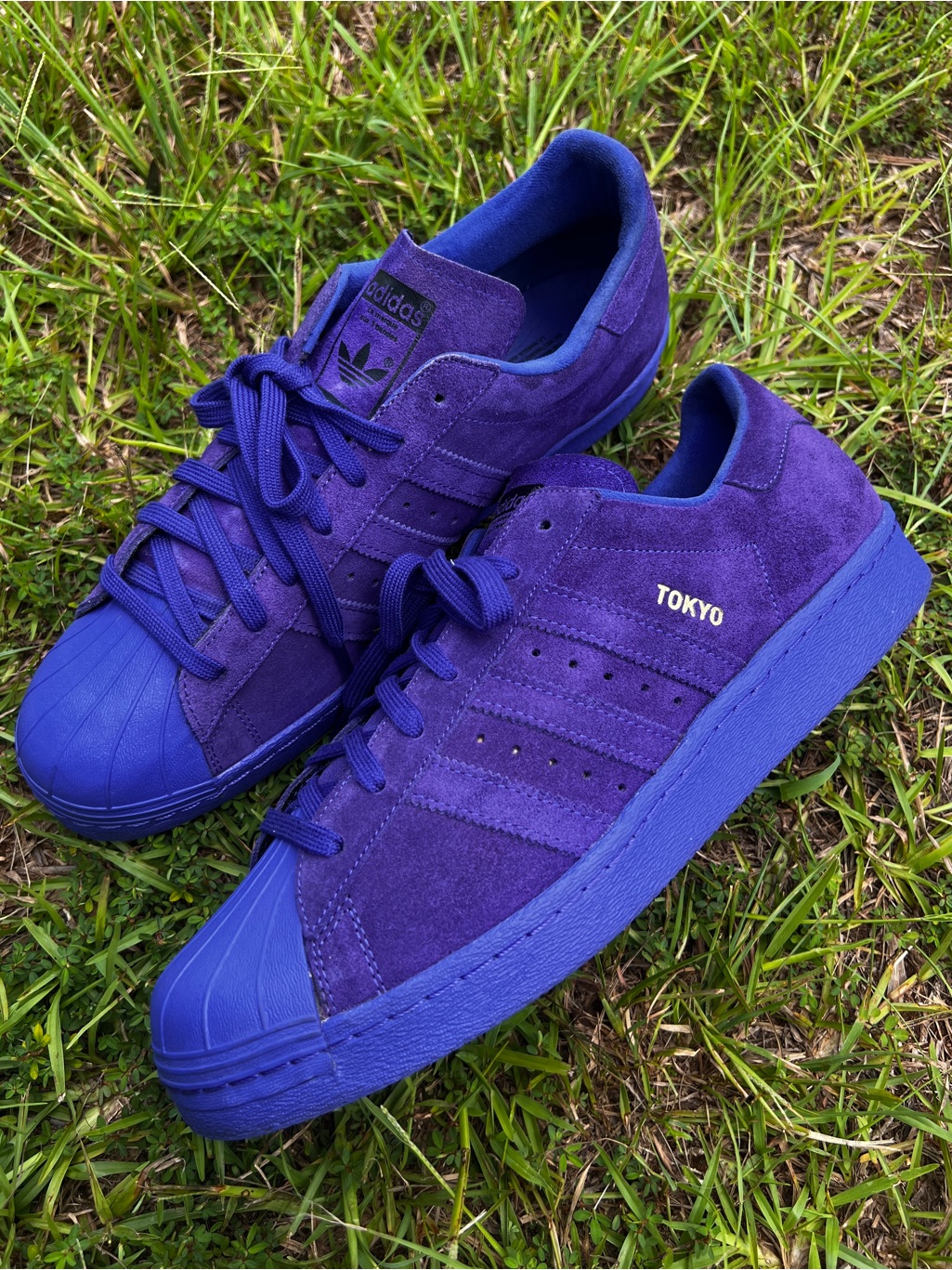 Clean Adidas Size 13 Mens Superstar 80s Tokyo Purple Original Shoes